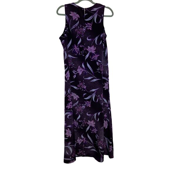 Fashion Bug purple floral long dress size 12 - Picture 6 of 6